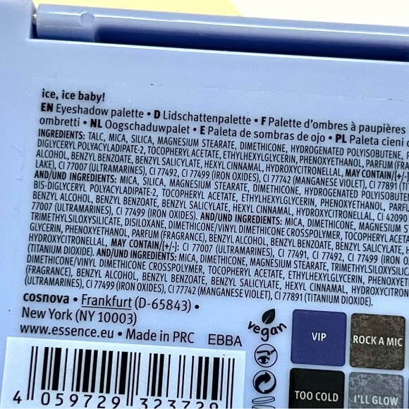 🏷️ Essence “ice ice baby!” eye shadow palette gray silver metallic matte blue - Picture 4 of 12